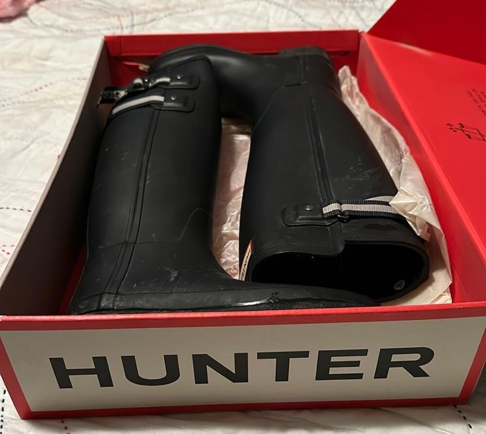 Hunter Women's Backstrap Tall Boots - Black Size 5